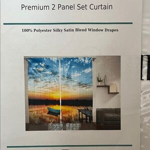 Sunset Lake 2 Curtain Panel Set